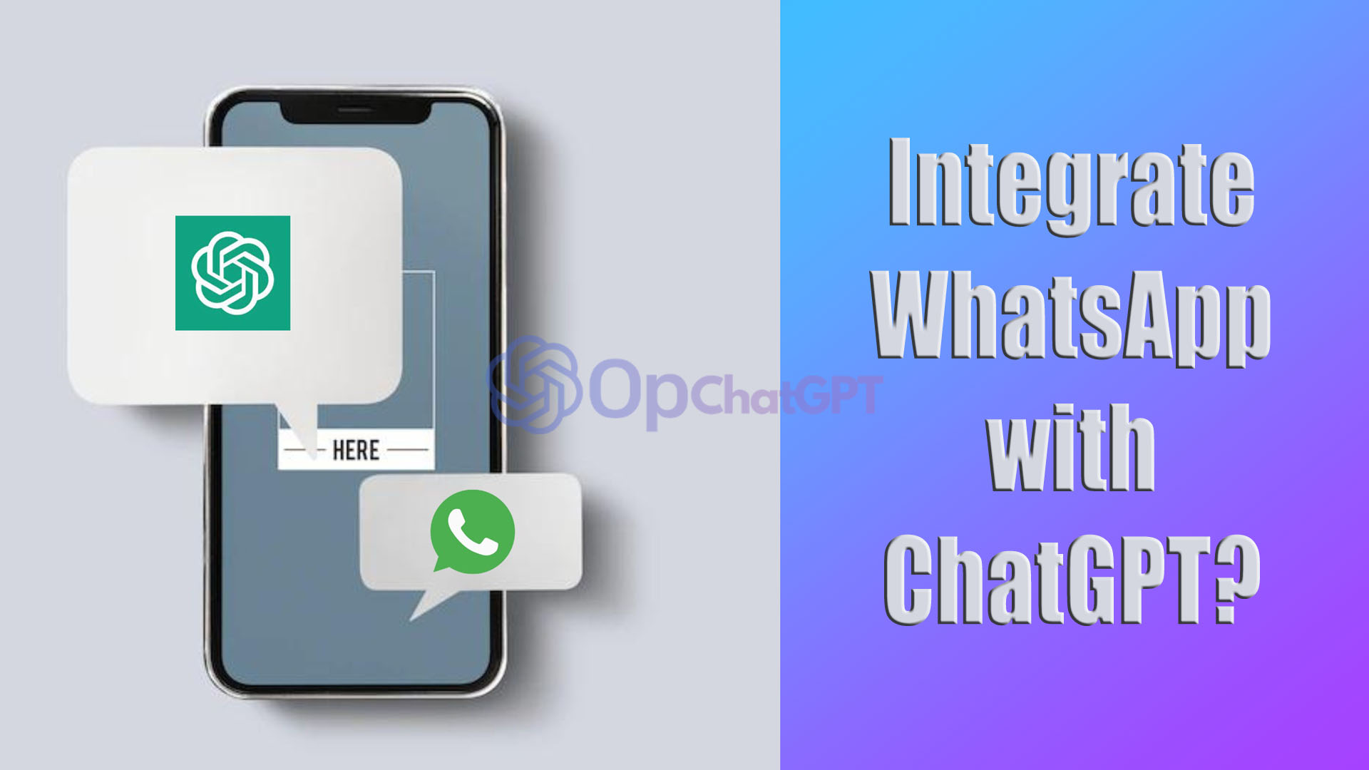 Integrate Whatsapp to Connect ChatGPT