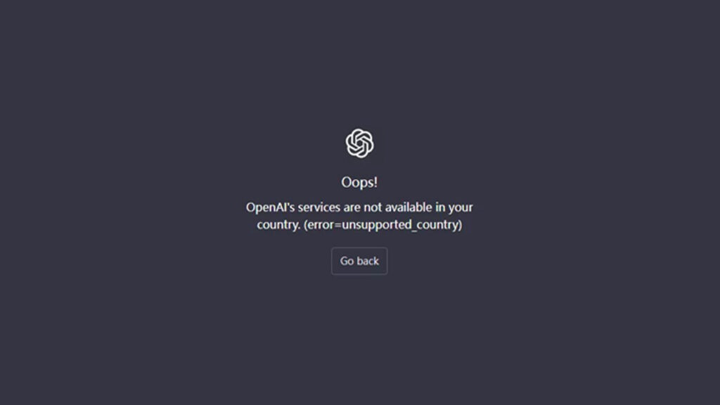 OpenAI Services not available in your country
