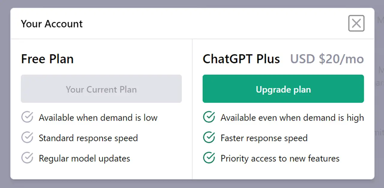 Chat GPT Plus Subscriptions